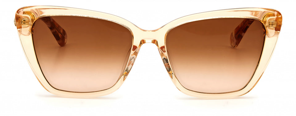 zonnebril Lucca/G/S dames cat.3 cat-eye crème/bruin