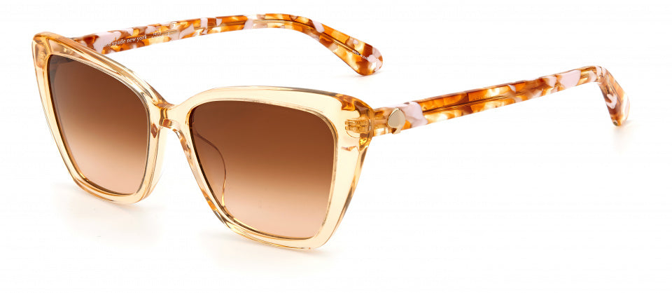 zonnebril Lucca/G/S dames cat.3 cat-eye crème/bruin