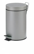 pedaalemmer Monaco 3 liter 26 x 17 cm staal zilvergrijs