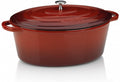 braadpan Calido 9,5 liter 36 x 29 cm gietijzer rood