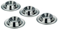 eierdop Vision 9 x 3,5 cm RVS zilver 4 stuks