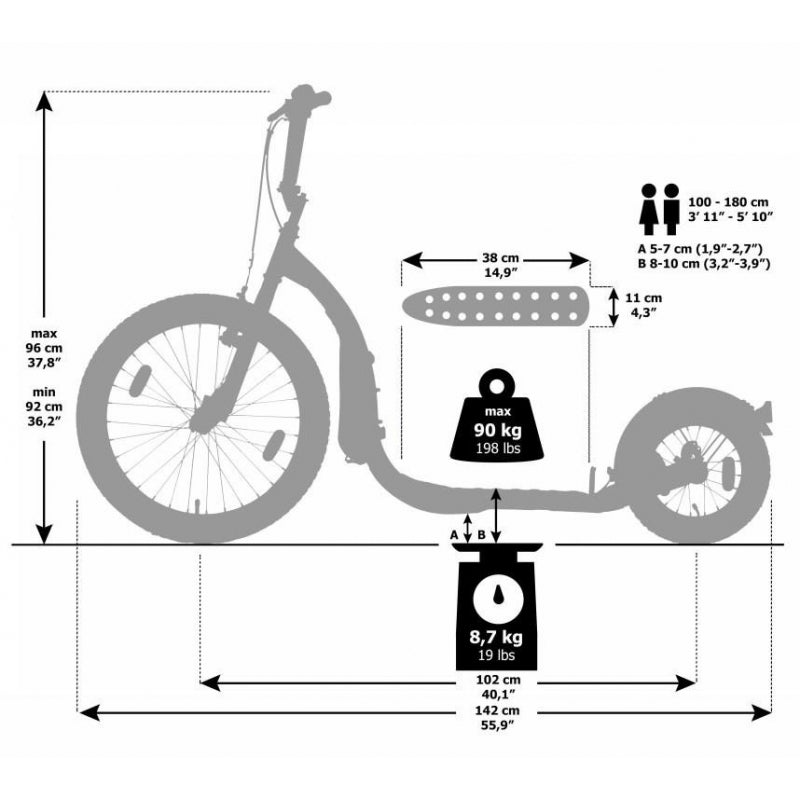 Kickbike freeride g4 black