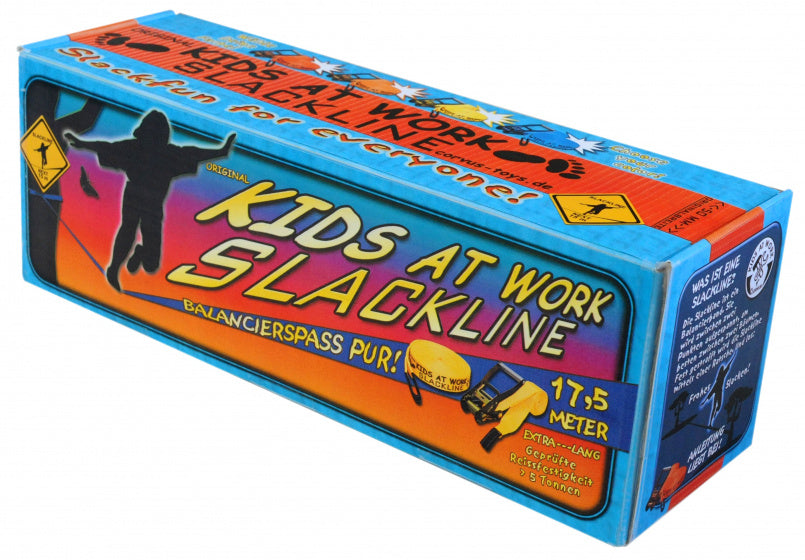slackline 17,5 meter polyester oranje