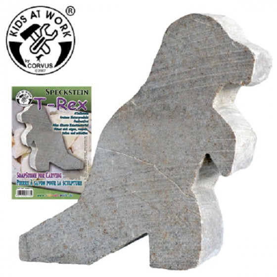 speksteen T-Rex junior 12 x 8,5 cm grijs