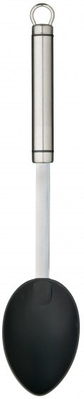 kooklepel 34 cm RVS/nylon zilver/zwart