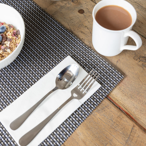 Kitchencraft Placemat Metallic 30 x 45 cm PVC/polyester grijs