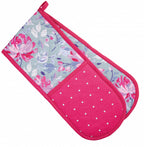 ovenhandschoen bloemen 87 cm katoen roze 2 stuks
