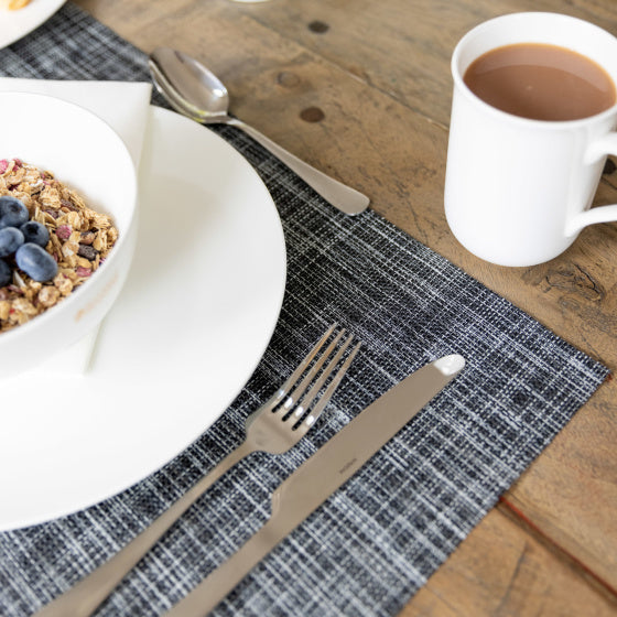 Kitchencraft Placemat 30 x 45 cm PVC/polyester grijs/antraciet