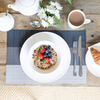 Kitchencraft Placemat 30 x 45 cm PVC polyester wit grijs