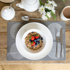 Kitchencraft Placemat 30 x 45 cm PVC polyester zilvergrijs