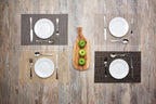 placemat Metallic 30 x 45 cm PVC/polyester brons