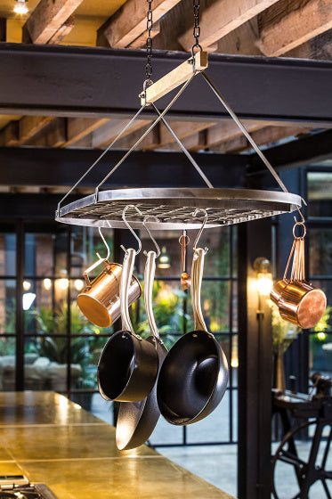 plafondrek Industrial Kitchen 81 cm staal 9-delig