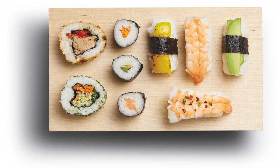 sushibord 21 x 12 cm hout naturel