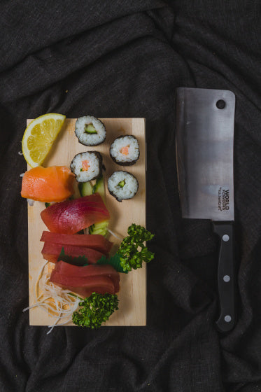 sushibord 21 x 12 cm hout naturel