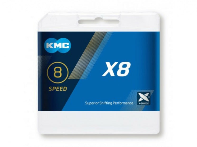 Kmc Ketting X8-93S 1/2 x 3/32 inch 110 schakels 8S zilver