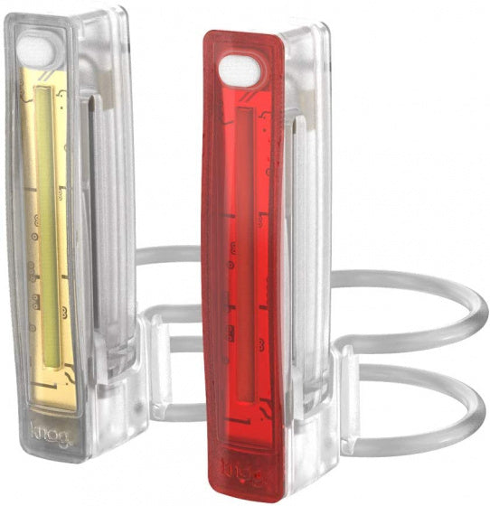 voor- en achterlicht Plus 40 lm 14 cm transparant 2 stuks