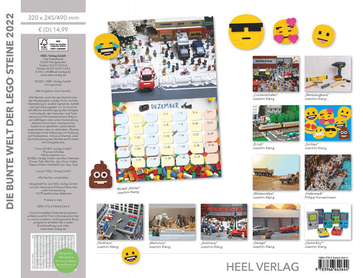 wandkalender 2022 Lego 24,5 x 32 cm papier