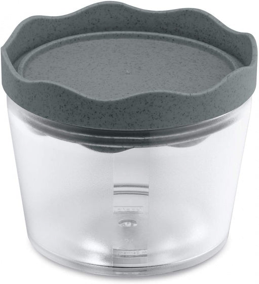bewaarbox Prince 0,3 liter 11 cm donkergrijs/transparant