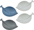 theezakjeshouder Leaf-On 14,3 cm grijs/blauw 4 stuks