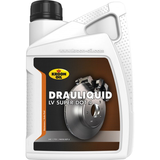 Kroon-oil drauliquid-lv super - remvloeistof dot 4 - 1 liter - transparant
