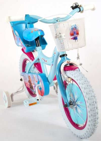 frozen 14 inch 23,5 cm meisjes terugtraprem blauw