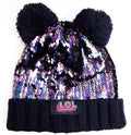 muts meisjes polyester/acryl blauw maat 54/56