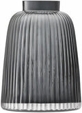 vaas Pleat 26 cm glas transparant/zwart