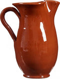 schenkkan vuurvast 1 liter 19 cm klei terracotta