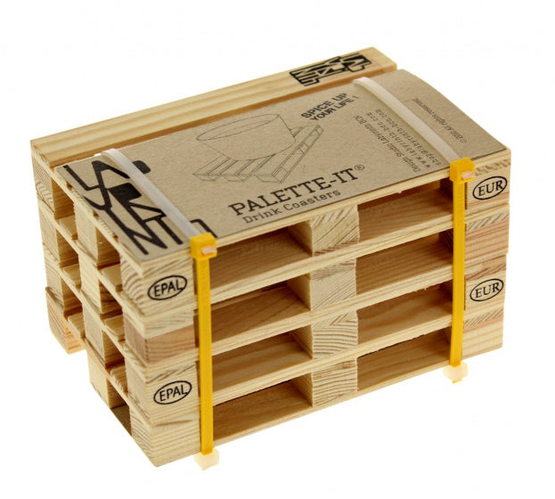 onderzetters Palette-It pallet 12 x 8 cm 4 stuks