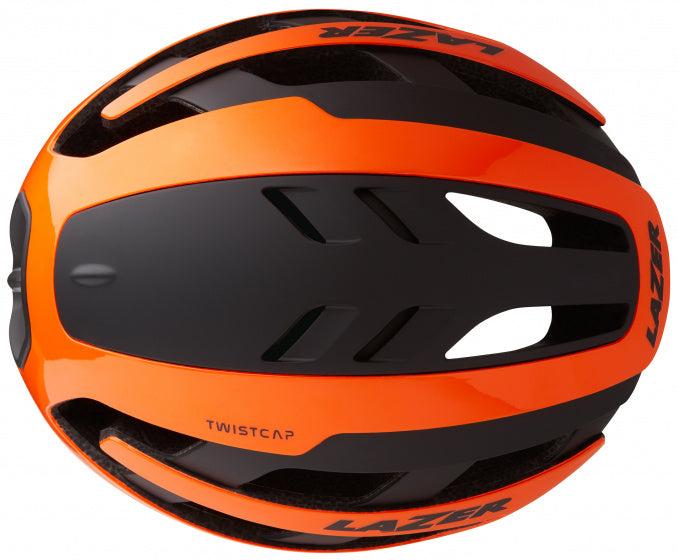 fietshelm century led unisex oranje/zwart maat 52-56 cm