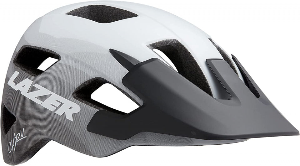 fietshelm chiru 55-59 cm polystyreen wit/zwart maat m