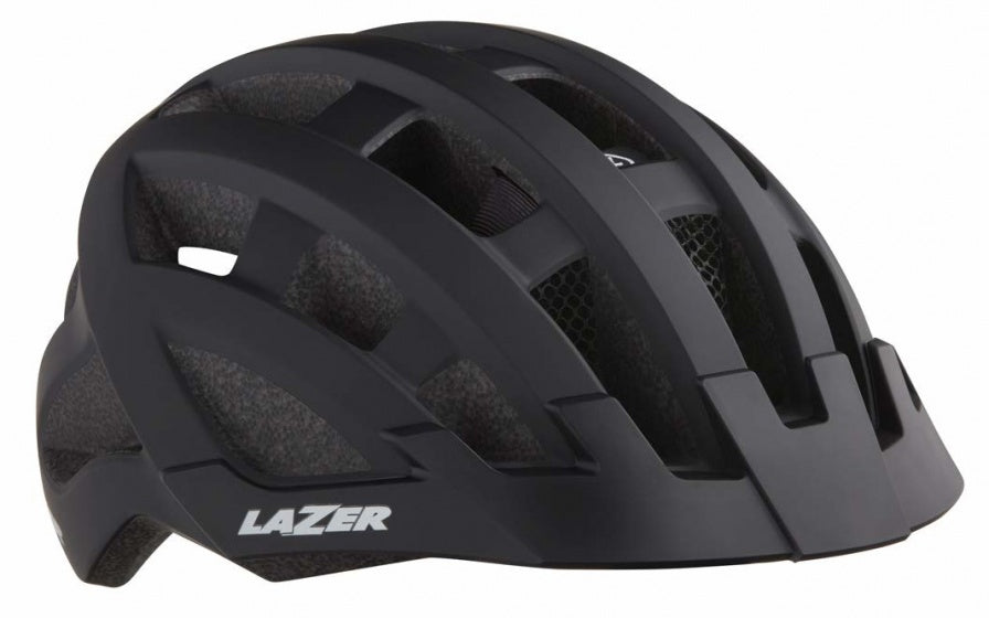 fietshelm compact deluxe unisex zwart maat 54-61 cm