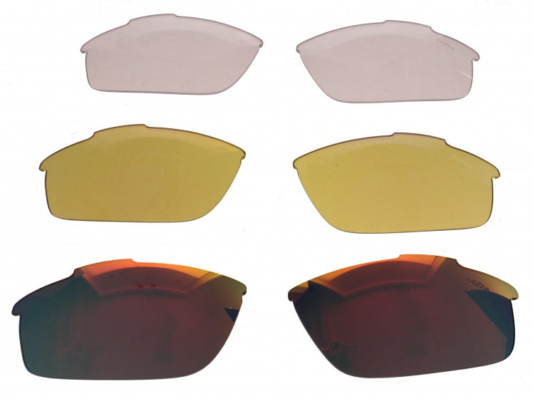Lazer Lenzenset fietsbril Argon AR2 rood/geel/transparant