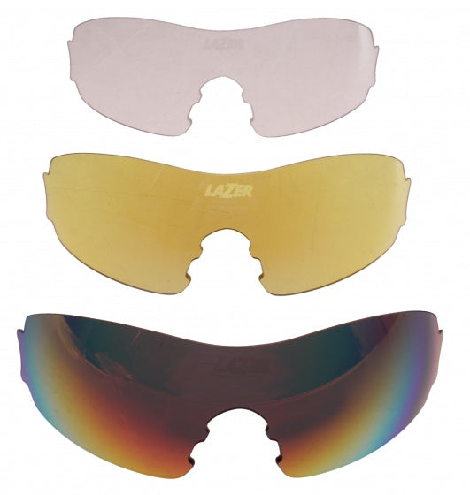 Lazer Lenzenset fietsbril M1-S rood/geel/transparant