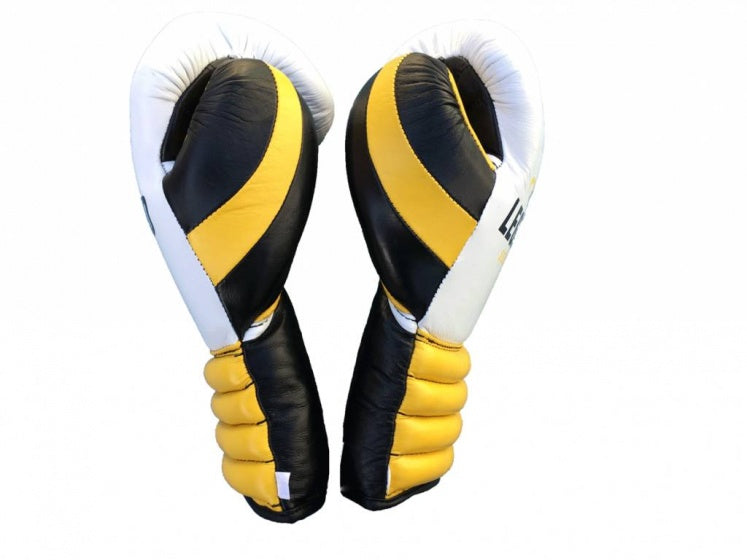 bokshandschoenen Legendary Fighters geel/wit/zwart mt 8oz