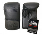 bokshandschoenen Wrist Lock leer zwart maat S