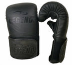 bokshandschoenen Wrist Lock leer zwart maat S