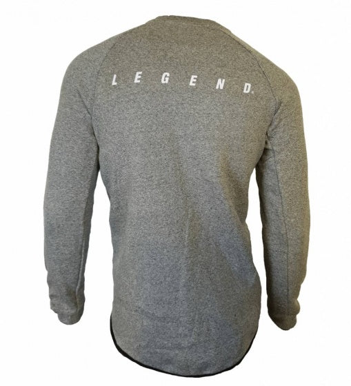 sportsweater heren polyester grijs maat S