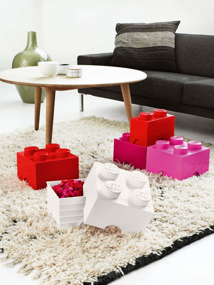 Room copenhagen lego storage brick 2 rood