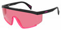 zonnebril 1008/S cat.3 rechthoekig polyamide zwart/roze
