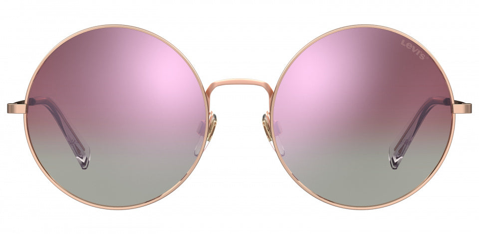 zonnebril 1011/S dames cat. 3 rond staal roségoud/roze