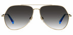 zonnebril 1012/S unisex cat.3 piloot staal goud/grijs