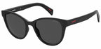 zonnebril 1014/S dames cat.3 cat-eye polyamide zwart/grijs