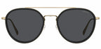 zonnebril 5010/S unisex cat. 3 rond staal goud/grijs