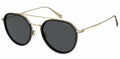 zonnebril 5010/S unisex cat. 3 rond staal goud/grijs