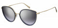 zonnebril 5011/S dames cat. 3 cat-eye staal goud/blauw