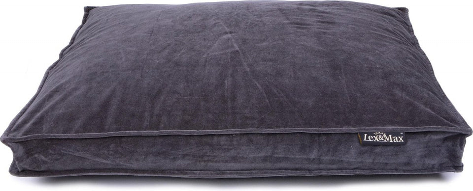 hondenkussenhoes Velvet 80 x 120 cm polyester grijs