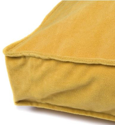 hondenkussenhoes Velvet 90 x 65 cm polyester geel