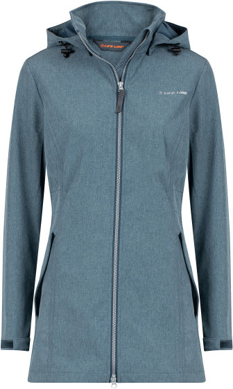 Life line Harper softshell parka dames blauwgrijs maat 38