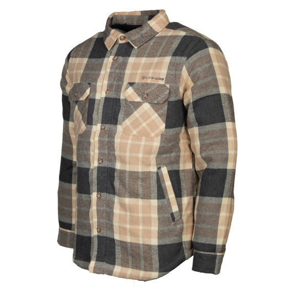 Life line Jervis Padded Flannel Shirt heren beige maat 4XL